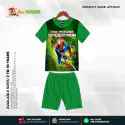 Spaiderman Green Half-sleeve 3D Sublimation T-shirts Set For kids - Code: MB31