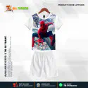 Spider Man White Half-sleeve 3D Sublimation T-shirts Set For kids - Code: AF39