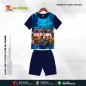 Robolox Navy Half-sleeve 3D Sublimation T-shirts Set For kids - AF01