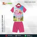   Barbie Half-sleeve 3D Sublimation T-shirts Set For kids - Code: MB24