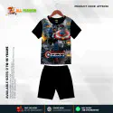 Captain America Half-sleeve 3D Sublimation T-shirts Set For kids- Code: MB20