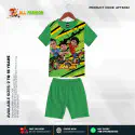 Shiva Light Green Half-sleeve 3D Sublimation T-shirts Set For kids - Code: AF15