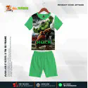 Hulk Light Green Half-sleeve 3D Sublimation T-shirts Set For kids - AF13