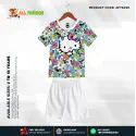 Hallo Kitty Half-sleeve 3D Sublimation T-shirts Set For kids - AF50
