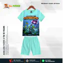 Maincrifet Peast Half-sleeve 3D Sublimation T-shirts Set For kids - AF104