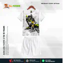 Batman White Half-sleeve 3D Sublimation T-shirts Set For kids - Code: AF07