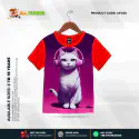Cat Read Half-sleeve 3D Sublimation T-shirts Set For kids - AF020