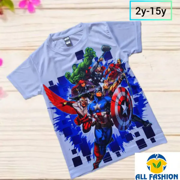 KIDS 3D T-SHIRT COMBO 32 HALF SLEEVE BOYS & GIRLS (SUBLIMATION PRINT)-AFC57