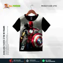 Captain America Half-sleeve 3D Sublimation T-shirts Set For kids- MB14