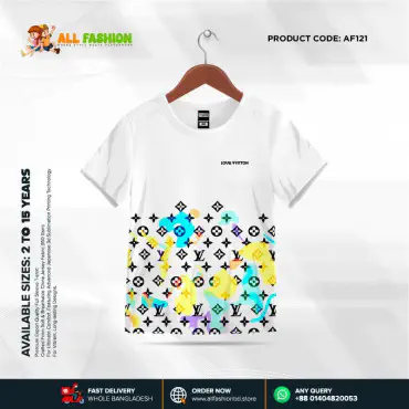 LOUIS VUITTION  KIDS 3D T-SHIRT HALF SLEEVE (SUBLIMATION)AF121