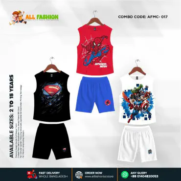 High Quality Kids Cartoon Maggie Combo 3D Sublimation T-shirts For Kids -AFMC017