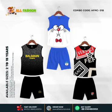 High Quality Kids Cartoon Maggie Combo 3D Sublimation T-shirts For Kids -AFMC018