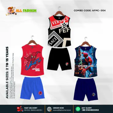 High Quality Kids Cartoon Maggie Combo 3D Sublimation T-shirts For Kids -AFMC004