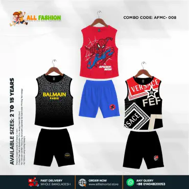 High Quality Kids Cartoon Maggie Combo 3D Sublimation T-shirts For Kids -AFMC008