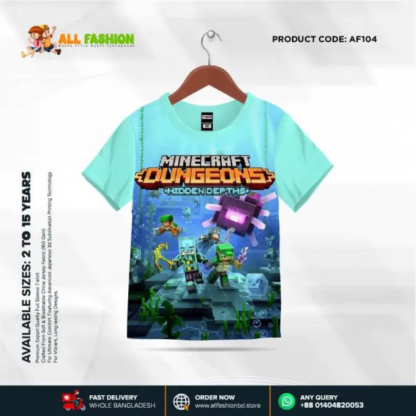 Maincrifet Peast Half-sleeve 3D Sublimation T-shirts For kids - Code: AF16