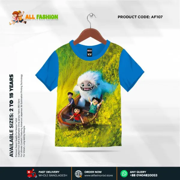   Avobi Ni Avole Half-sleeve 3D Sublimation T-shirts For kids -AF107  