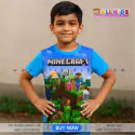Minecraft Skyblue t-shirt half sleeve-AKHRC8.1
