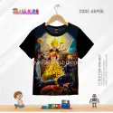 DURGA PUJA SPECIAL BLACK KIDS 3D T-SHIRT-AKP06