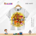 DURGA PUJA SPECIAL WHITE KIDS 3D T-SHIRT-AKP07