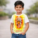 DURGA PUJA SPECIAL White QUEEN KIDS 3D T-SHIRT-AKP10