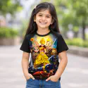 DURGA PUJA SPECIAL BLACK KIDS 3D T-SHIRT-AKP06