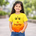 DURGA PUJA SPECIAL YELLOW KIDS 3D T-SHIRT-AKP02