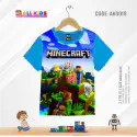 Minecraft Skyblue t-shirt half sleeve-AKHRC8.1