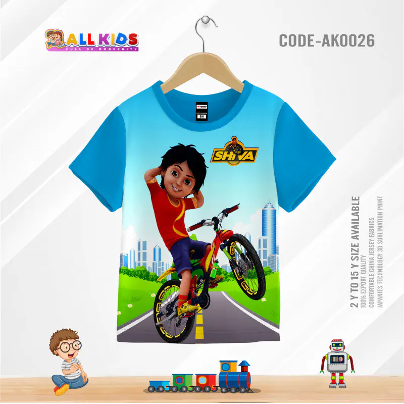 Shiva Skyblue t-shirt half sleeve-AKHRC7.4