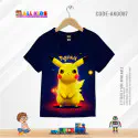 Pikachu Black t-shirt half sleeve-AKHRC8.2