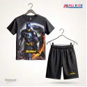 Batman 3D Printed T-Shirt and Shorts Set for Kids
