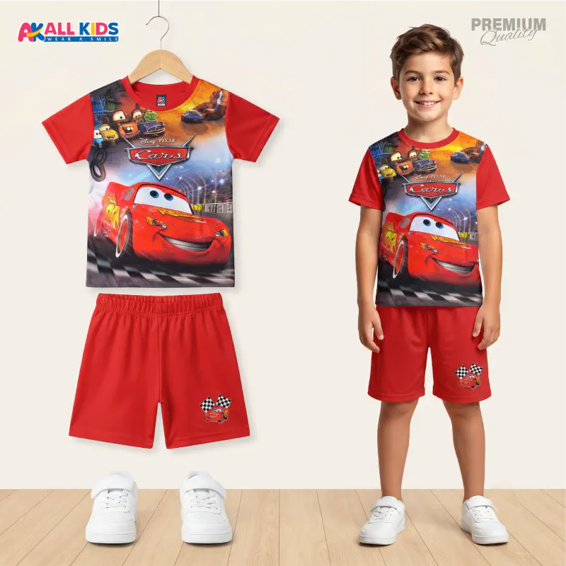Favorite Cars 95 Kids 3D Printed T-Shirt and Shorts Set 