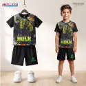 Favorite Hulk Kids 3D Printed T-Shirt and Shorts Set 