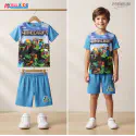 Favorite Minecraft Kids 3D Printed T-Shirt and Shorts Set 