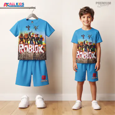 Favorite Roblox Kids 3D Printed T-Shirt and Shorts Set 