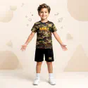 Spiderman & Army 3D Printed T-Shirt and Shorts 2 Sets Combo for Kids