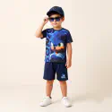 Batman & Sonic 3D Printed T-Shirt and Shorts 2 Sets Combo for Kids