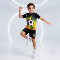 Army, Football, Spiderman Red & Minecraft 3D T-Shirt and Shorts 4 Sets Combo for Kids