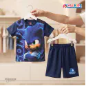 Batman & Sonic 3D Printed T-Shirt and Shorts 2 Sets Combo for Kids