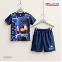 Sonic 3D Printed T-Shirt and Shorts Set for Kids