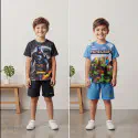 Super Kids 3D T-Shirt 2-Piece Combo – Minecraft & Batman