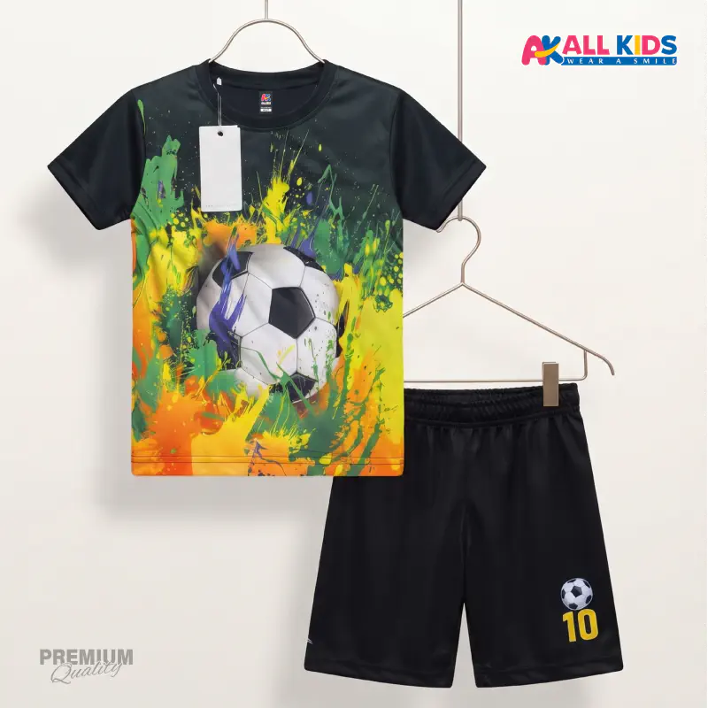 Super Football Kids 3D Printed T-Shirt & Shorts Set