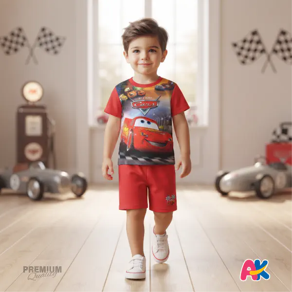 Favorite Cars 95 Kids 3D Printed T-Shirt and Shorts Set 