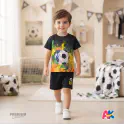 Unique Football & Sonic Kids 3D Printed T-Shirt and Shorts Combo Set