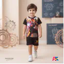 Unique Irin man & Spiderman red Kids 3D Printed T-Shirt and Shorts Combo Set