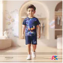 Unique Football & Sonic Kids 3D Printed T-Shirt and Shorts Combo Set