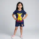  T-shirt & half pant set pokemon navy design-AKSETC8.2