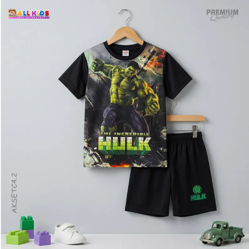  T-shirt & half pant set  Hulk design-AKSETC4.2