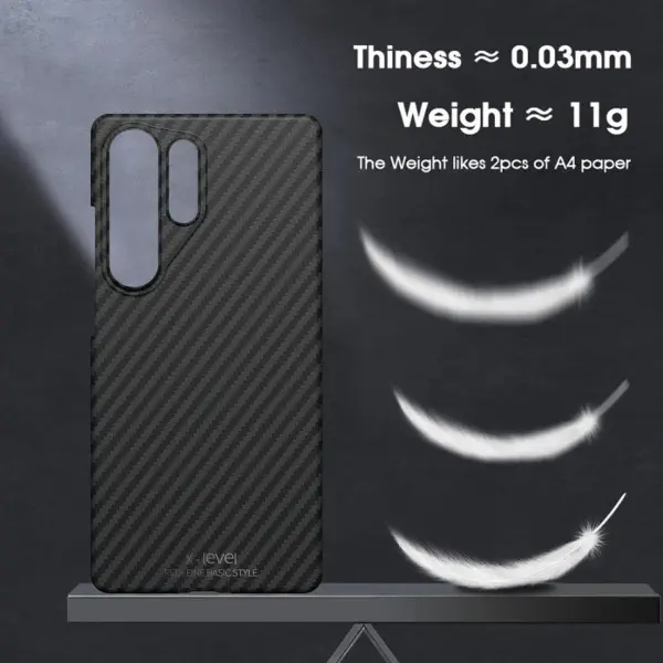 X-Level Brand Ultra Thin Super Slim Carbon Fiber Case For Samsung Galaxy