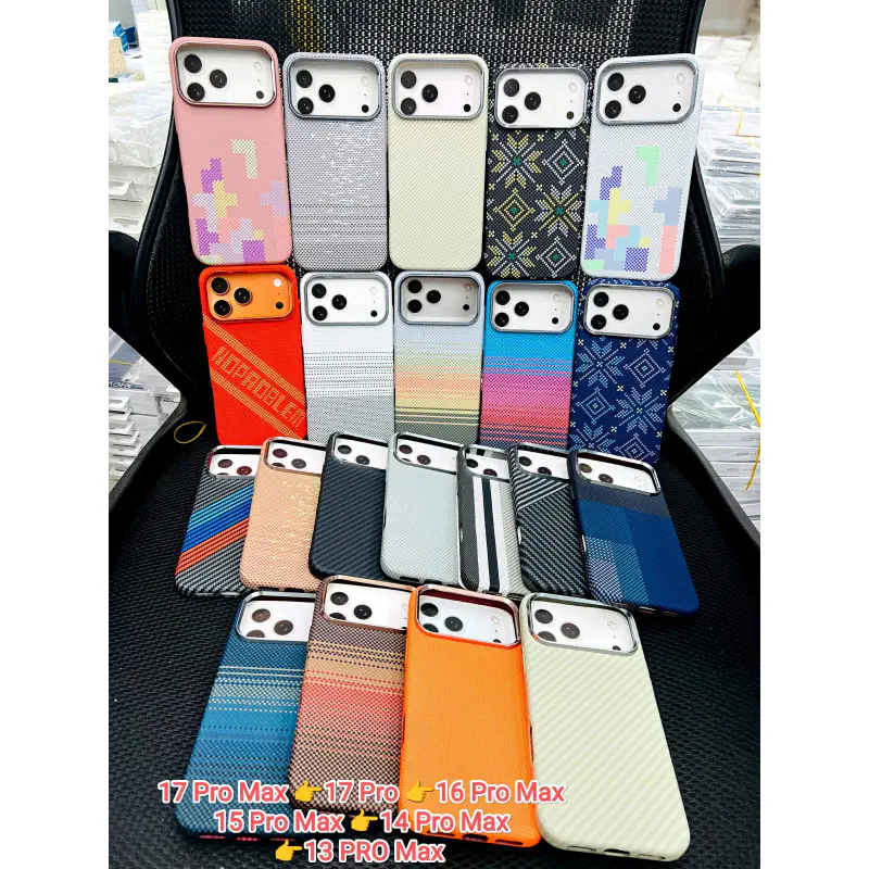Hot Luxo Brand MagSafe Supported Carbon Fiber Case For iphone