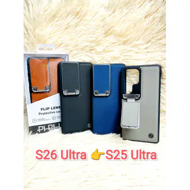 Premium Shell Protective Hard PU Leather Camera Folding Stand Case 